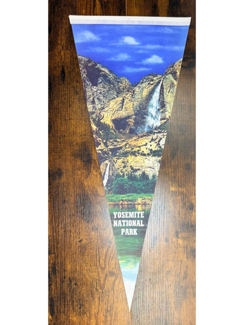 Yosemite National Park Pennant Banner With Scenic Waterfall Design 28.5 inches